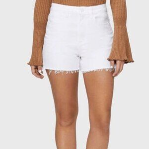 NWT Paige Harlow White Distressed Frayed Short Sz 33